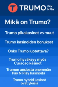 Trumo pay n play kasinot