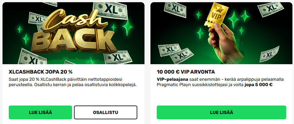 xlbetin loistotarjoukset