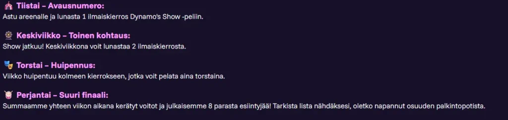 Pelifantin viikkokisa